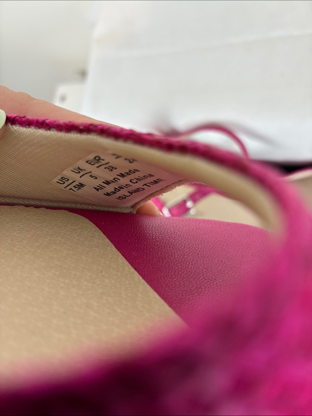 NWOT Life Stride 7.5 Pink Woven Wedge Sandals Ankle Strap Espadrille Barbiecore - Picture 8 of 9